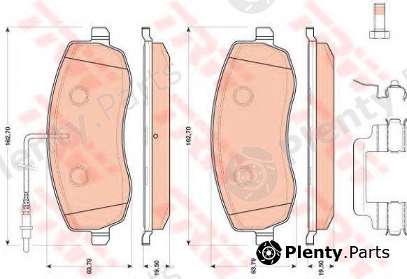  TRW part GDB1820 Brake Pad Set, disc brake