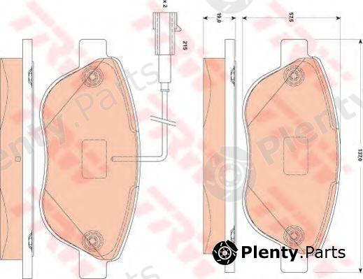  TRW part GDB1829 Brake Pad Set, disc brake