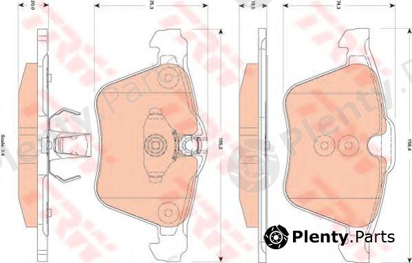  TRW part GDB1835 Brake Pad Set, disc brake