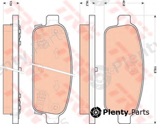  TRW part GDB1844 Brake Pad Set, disc brake