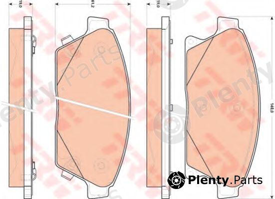  TRW part GDB1847 Brake Pad Set, disc brake