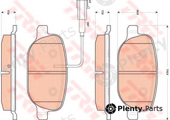  TRW part GDB1851 Brake Pad Set, disc brake