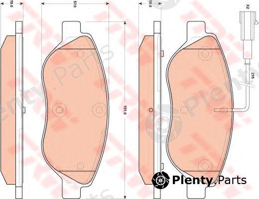  TRW part GDB1855 Brake Pad Set, disc brake