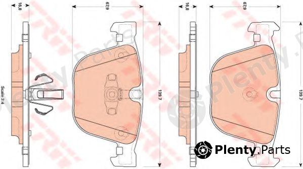  TRW part GDB1857 Brake Pad Set, disc brake