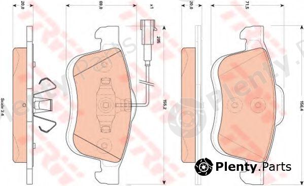  TRW part GDB1865 Brake Pad Set, disc brake