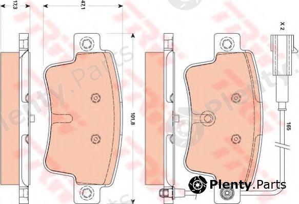  TRW part GDB1872 Brake Pad Set, disc brake