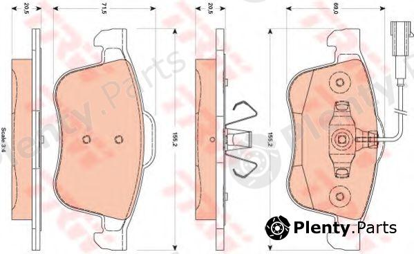  TRW part GDB1880 Brake Pad Set, disc brake