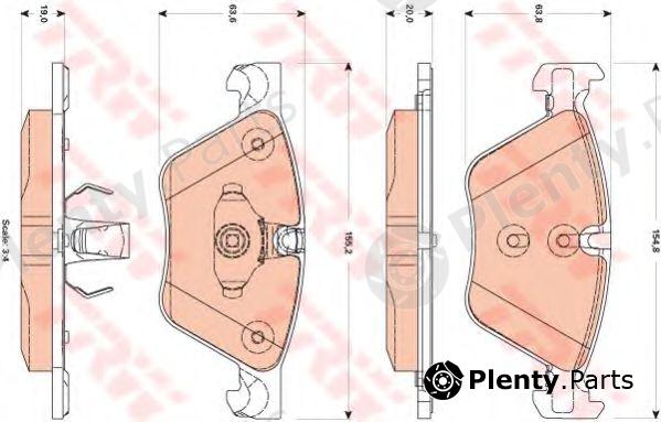  TRW part GDB1882 Brake Pad Set, disc brake