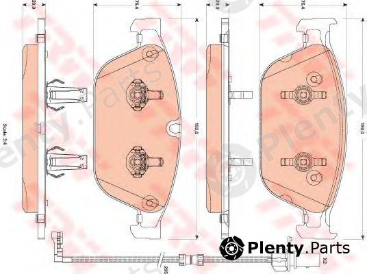  TRW part GDB1884 Brake Pad Set, disc brake