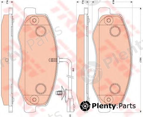  TRW part GDB1885 Brake Pad Set, disc brake