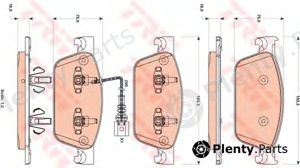  TRW part GDB1887 Brake Pad Set, disc brake