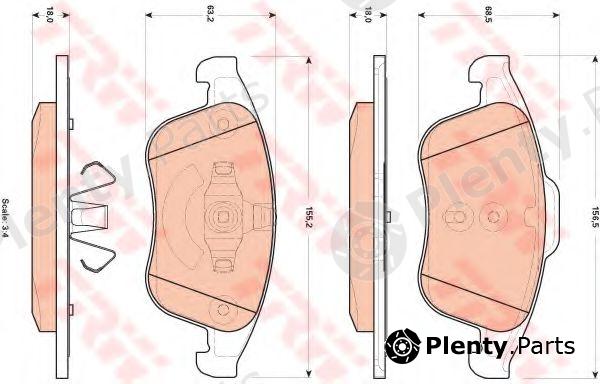  TRW part GDB1896 Brake Pad Set, disc brake