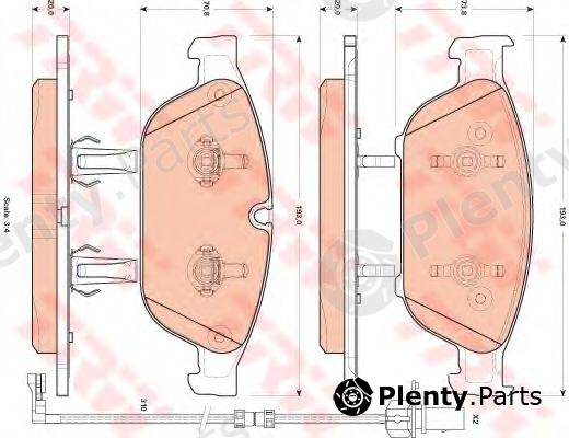  TRW part GDB1897 Brake Pad Set, disc brake