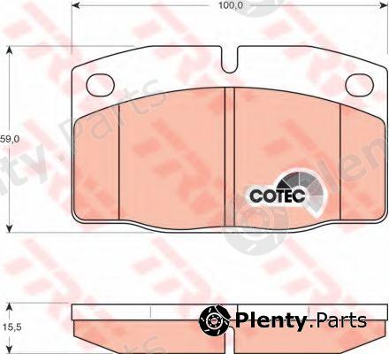  TRW part GDB199 Brake Pad Set, disc brake