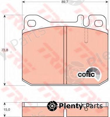  TRW part GDB242 Brake Pad Set, disc brake