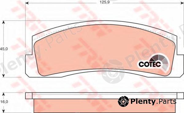  TRW part GDB265 Brake Pad Set, disc brake