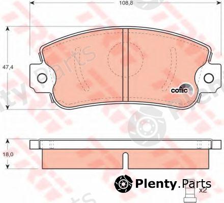  TRW part GDB297 Brake Pad Set, disc brake
