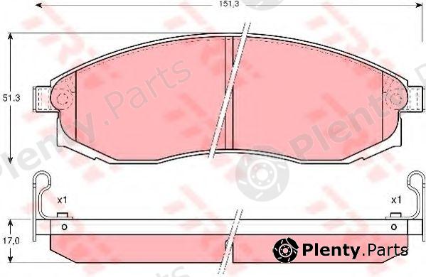  TRW part GDB3124 Brake Pad Set, disc brake