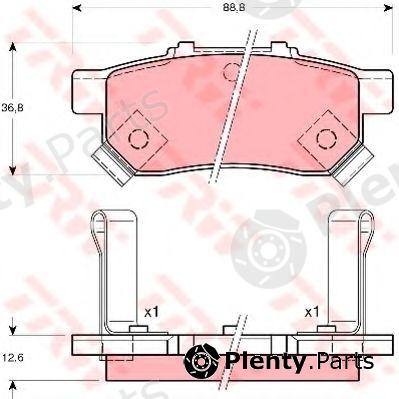  TRW part GDB3160 Brake Pad Set, disc brake
