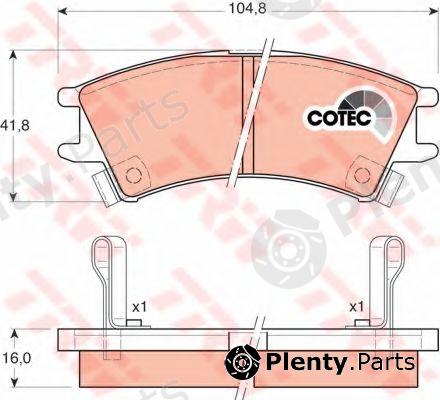  TRW part GDB3165 Brake Pad Set, disc brake
