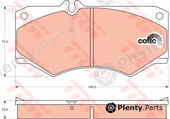  TRW part GDB317 Brake Pad Set, disc brake