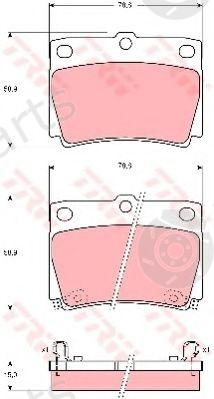  TRW part GDB3239 Brake Pad Set, disc brake