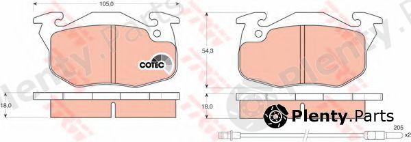 TRW part GDB327 Brake Pad Set, disc brake