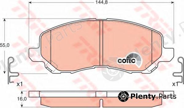  TRW part GDB3287 Brake Pad Set, disc brake