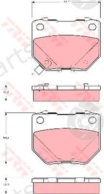  TRW part GDB3308 Brake Pad Set, disc brake