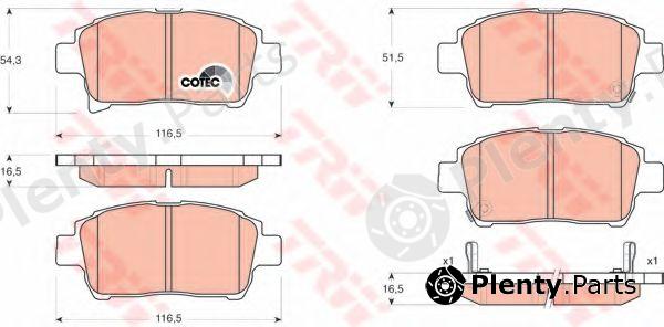  TRW part GDB3317 Brake Pad Set, disc brake
