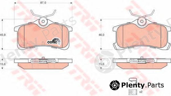  TRW part GDB3334 Brake Pad Set, disc brake
