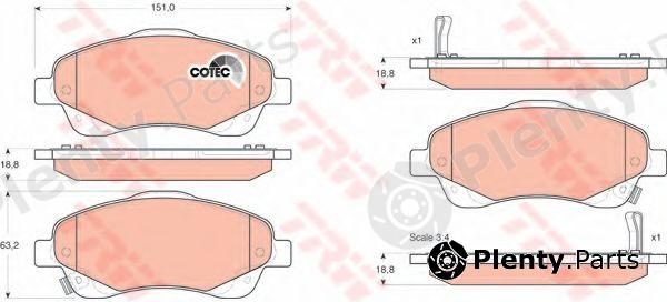  TRW part GDB3336 Brake Pad Set, disc brake
