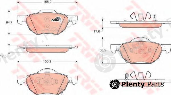  TRW part GDB3355 Brake Pad Set, disc brake
