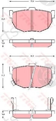  TRW part GDB3368 Brake Pad Set, disc brake