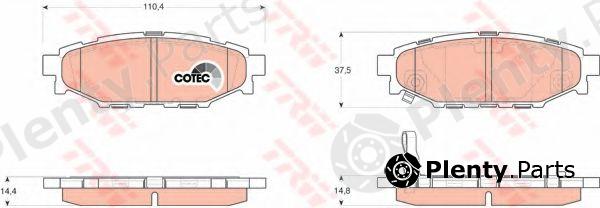  TRW part GDB3373 Brake Pad Set, disc brake