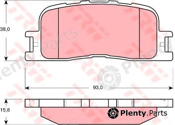  TRW part GDB3374 Brake Pad Set, disc brake