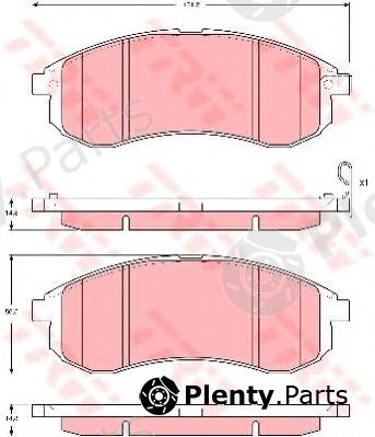  TRW part GDB3380 Brake Pad Set, disc brake