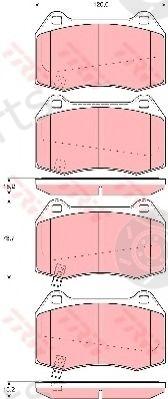  TRW part GDB3381 Brake Pad Set, disc brake