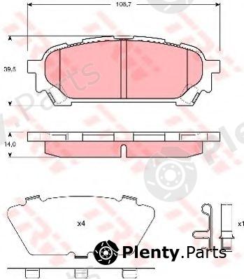  TRW part GDB3395 Brake Pad Set, disc brake