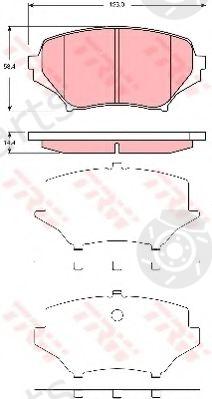  TRW part GDB3401 Brake Pad Set, disc brake