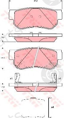  TRW part GDB3432 Brake Pad Set, disc brake
