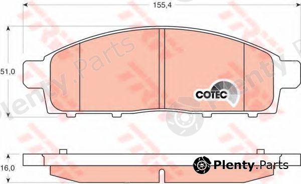  TRW part GDB3435 Brake Pad Set, disc brake