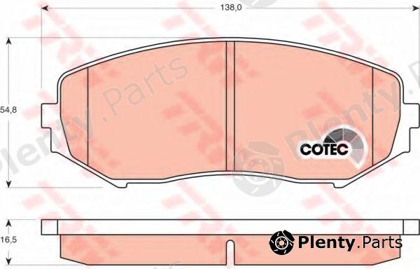  TRW part GDB3443 Brake Pad Set, disc brake