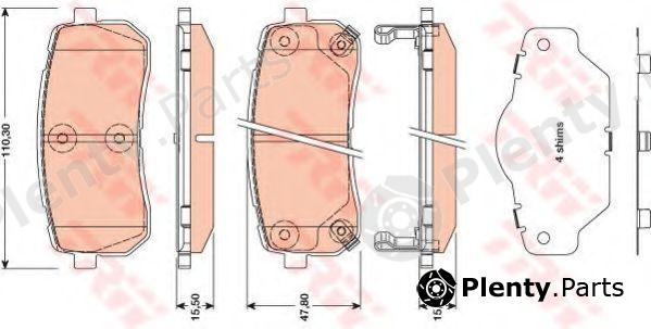  TRW part GDB3449 Brake Pad Set, disc brake