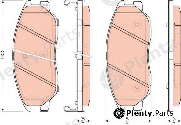  TRW part GDB3465 Brake Pad Set, disc brake