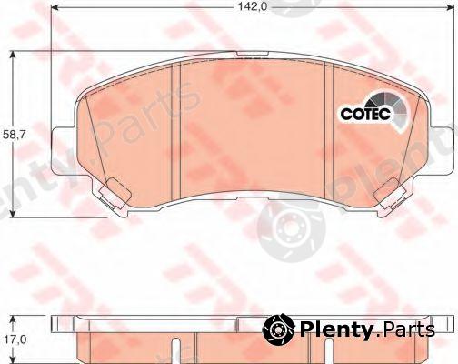  TRW part GDB3467 Brake Pad Set, disc brake