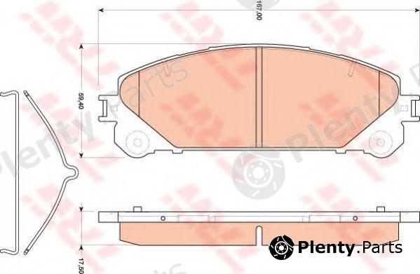  TRW part GDB3484 Brake Pad Set, disc brake