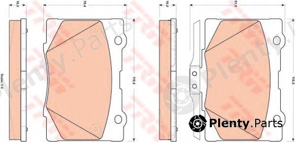  TRW part GDB3498 Brake Pad Set, disc brake
