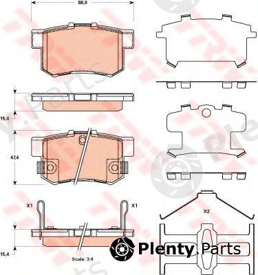 TRW part GDB3516 Brake Pad Set, disc brake