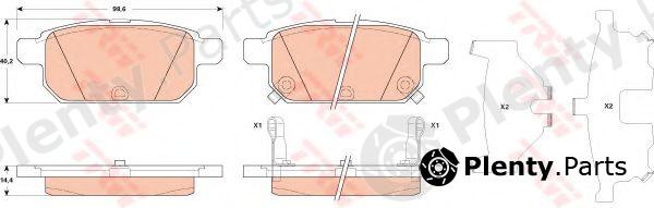  TRW part GDB3529 Brake Pad Set, disc brake